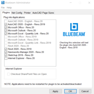 Fanen Plugin i Bluebeam Administrator.