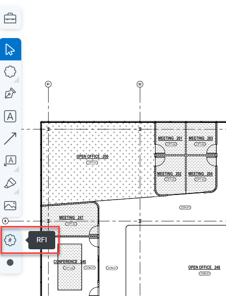 Publiser en informasjonsforespørsel i Bluebeam Cloud