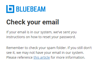 Tjek din mailbesked fra Bluebeam