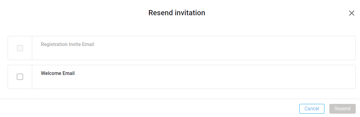 resend invitation options